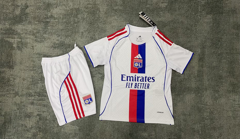KIT NIÑO OLYMPIQUE LYON 2025/26 1A EQUIPACION