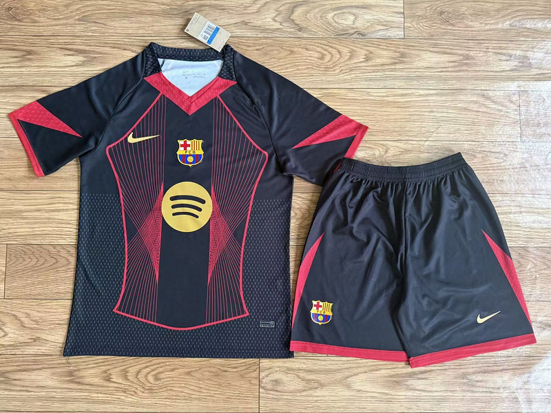 KIT NIÑO FC BARCELONA 2025-26 EQUIPACIÓN ESPECIAL NEGRO