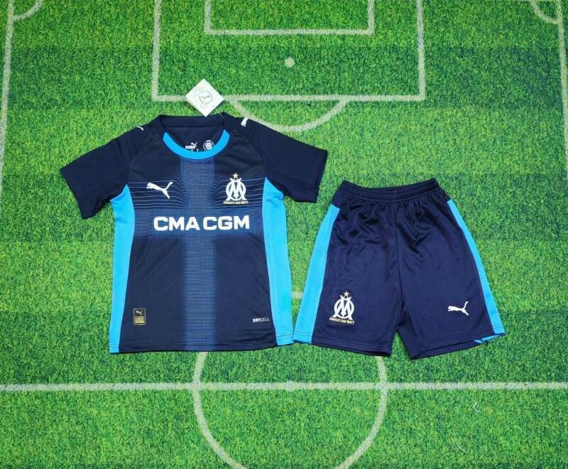 KIT NIÑO OLYMPIQUE MARSELLA 2025/26 2A EQUIPACION