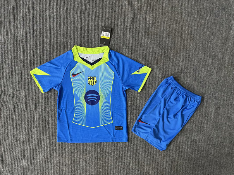 KIT NIÑO FC BARCELONA 2025-26 EQUIPACIÓN ESPECIAL AZUL